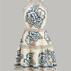 Floral Print Backless Dress